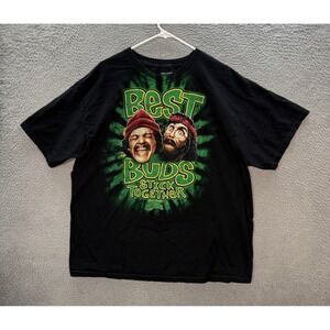 Cheech & Chong Shirt Adult 2XL XXL Black Up In Smoke Stoner 420 Graphic Tee Mens
